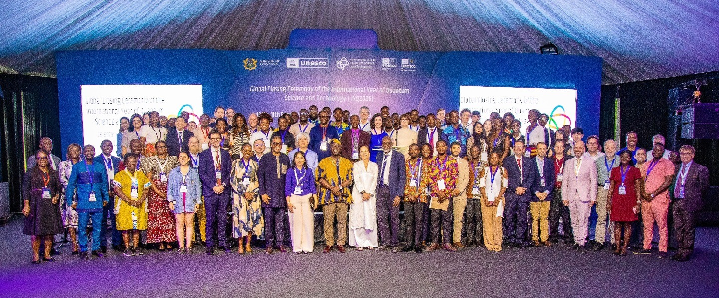 Dignitaries, students, and sponsors gathered in Accra, Ghana for the two-day Closing Ceremony. Ghanaian Ministry of Education.