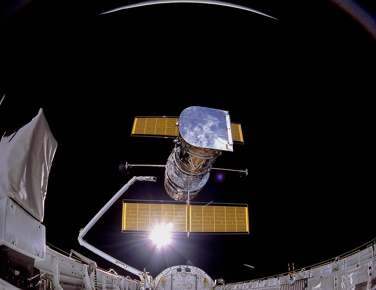 Hubble being deployed from Discovery in 1990