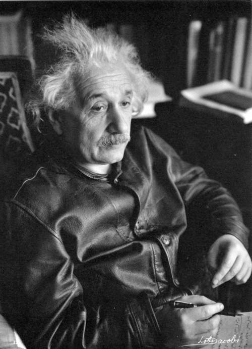 Albert Einstein in his study in 1938.