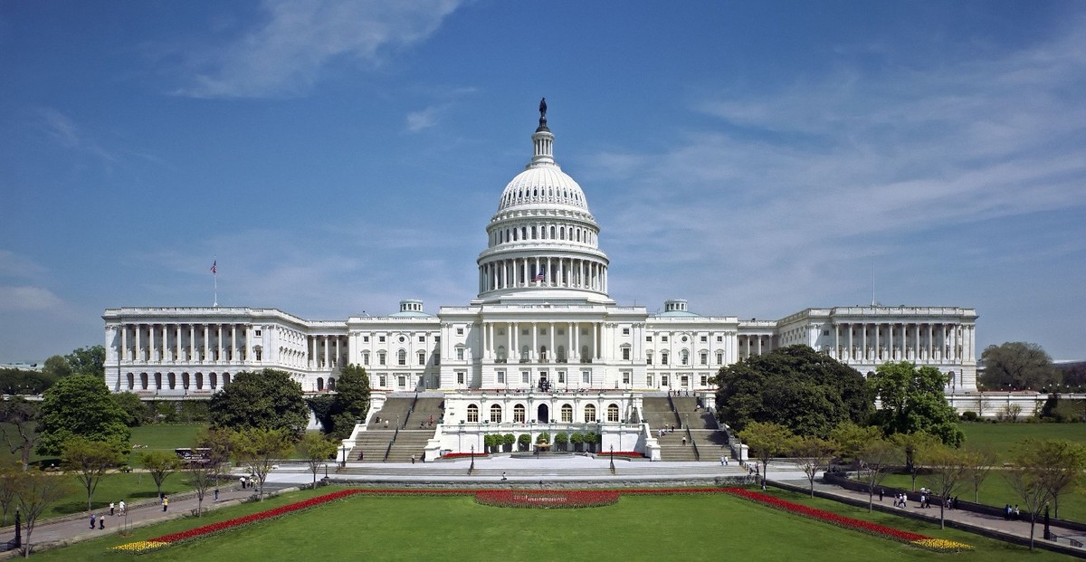 The western front of the United States Capitol.