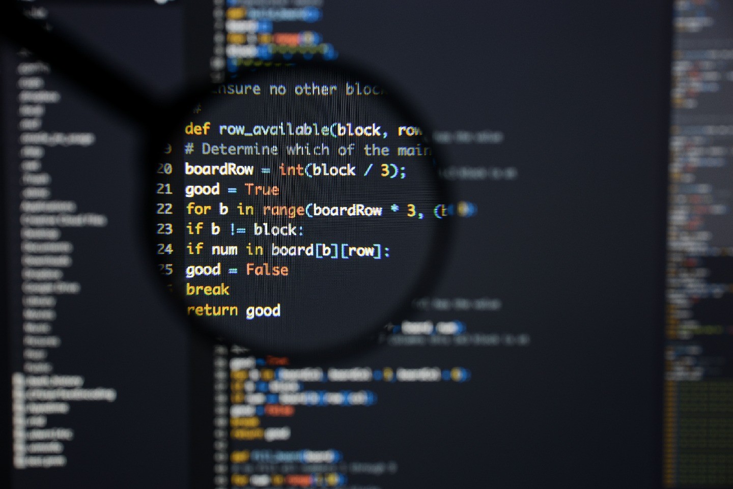 data computer code closeup image