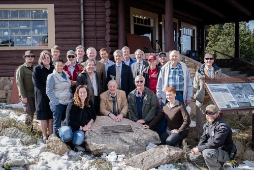The plaque at Mount Evans and Echo Lake, Colorado