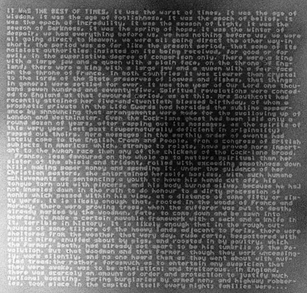 Tom Newman's etching of Tale of Two Cities